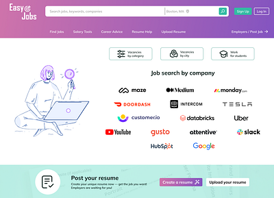 Job search website 🔎 ui