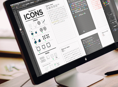 Icon Library branding clean design graphic design icon icons illustration library logo responsive ui ux vector