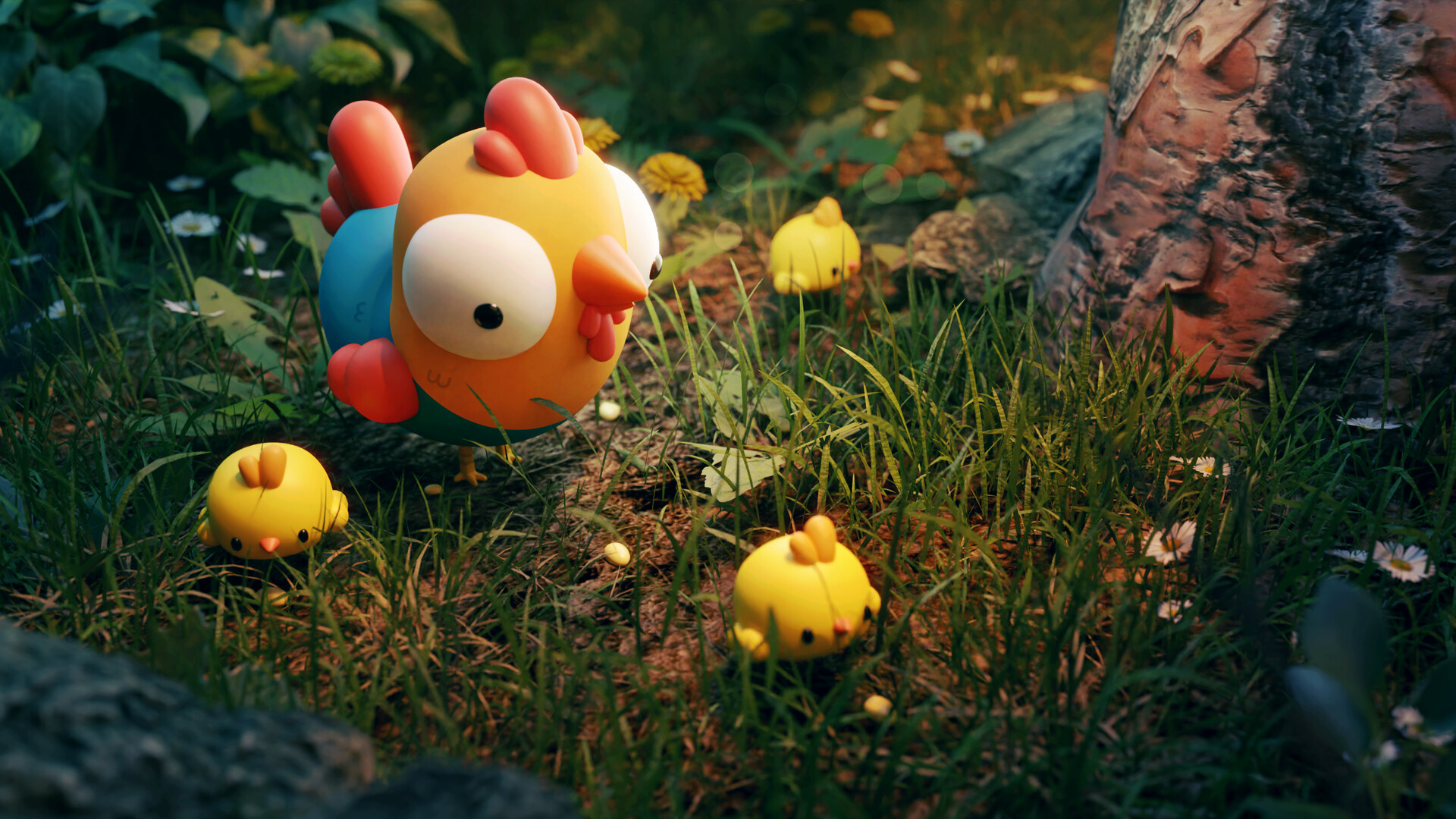 No.01 - Gallo/Rooster 3d blender character cute illustration photoshop rooster