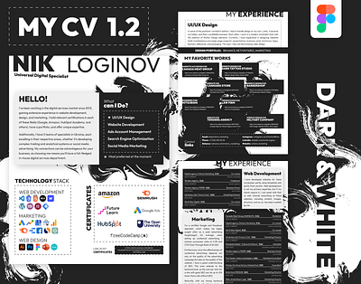 Resume (CV) for Web Designer cv cv design cv template digital resume resume resume cv resume design resume template ui designer web designer