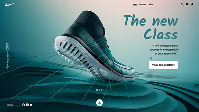 Landing Page / Daily UI #003 cta design desktop page landingpage nike shoes typography ui uidesign ux webdesign website