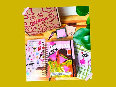 🌸Querida Agenda 2024🌸 artoftheday branding design digital digitalart girl illustration illustration ilustración ilustradora planner stationery