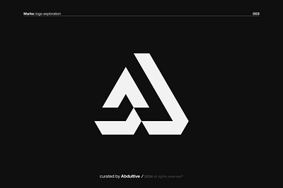 monogram letter A logo exploration .003 brand branding design digital geometric graphic design icon letter a logo marks minimal modern logo monochrome monogram negative space