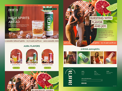 Aura Cannabis-Infused Spirits Website aura branding cannabis marijuana website website design