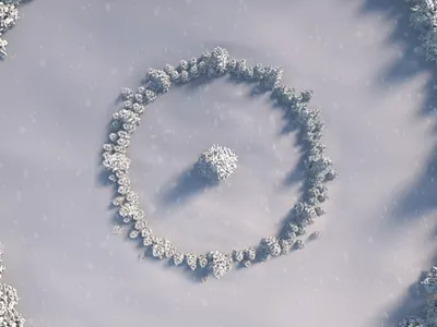 Ski Season 3d animation forest ski snow sport trees watch winter