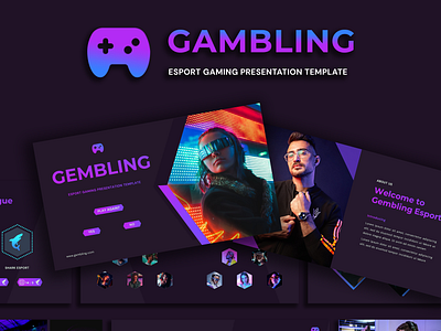 Gambling – Esport Gaming PowerPoint Template branding business creative esport game gaming graphic design grapihc moderen motion graphics player powerpoint ui