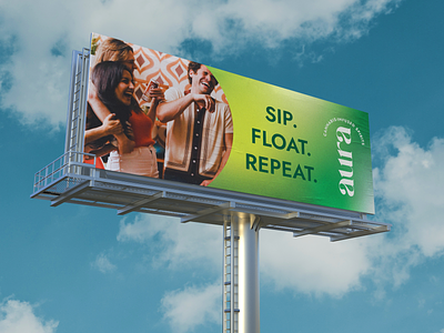 Aura Cannabis-Infused Spirits Campaign aura billboard branding campaign cannabis marijuana