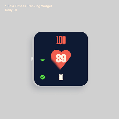 Fitness Tracking Widget simple heart rate exercise encouragement app exercise fitness mobile smart watch ui ux