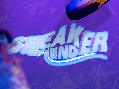 Sneaker Logo 3d graphic design logo typography