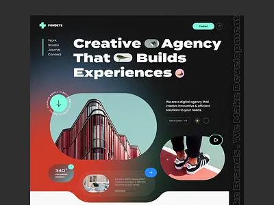 Creative Agency Landing Page agency bento creative agency dark grid landing