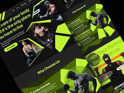 GYMMAN - Gym Website athletics clean ui coaching exercise fitness gym healthy home page landing page running sport training ui ui ux ui design uidesign web web design website workout
