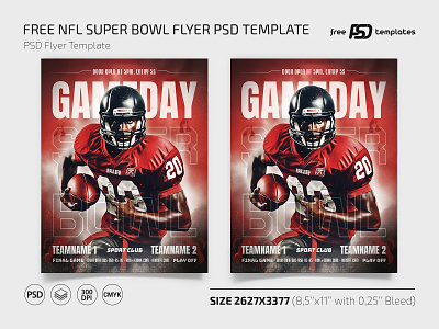 Free NFL Super Bowl Flyer PSD Template american design event events flyer flyers football football flyer free freebie nfl football flyer photoshop print printed psd super bowl superbowl flyer template templates