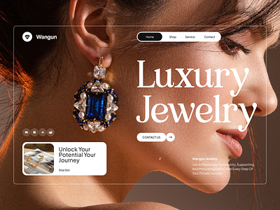 Jewelry Website - Wangun beauty website closeup design ecommerce fashion hero section jewelry luxury website nozaracy ui user experience user interface ux web design website