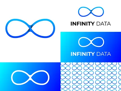 INFINITY DATA LOGO DESIGN FOR INTERNET COMPANY branding business identity graphic design motion graphics