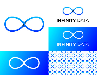 INFINITY DATA LOGO DESIGN FOR INTERNET COMPANY branding business identity graphic design motion graphics