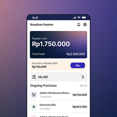 Paylater App Design app mobile ui web