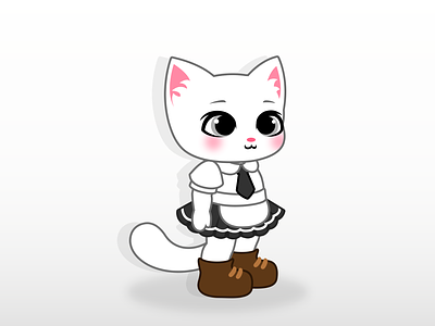Piano Cat Tiles: Character - Maid 2 cat cat tiles character design fashion game illustration kitty mobile game music game piano piano game piano tiles tiles