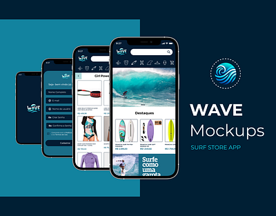 WAVE - Mockups (Surf Store APP) design figma interface layout mockup prototype ui ui design uiux user interface