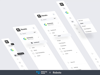 Rasatu - Sidebar Animation 🔊 animation dashboard interaction sidebar simple ui