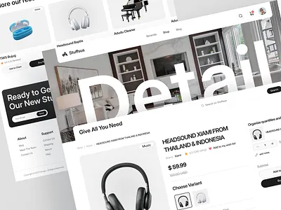 Stuffus - Detail Product clean detail product ecommerce home things landing page marketplace product design shopify shopping ui uiux ux web web design website website design