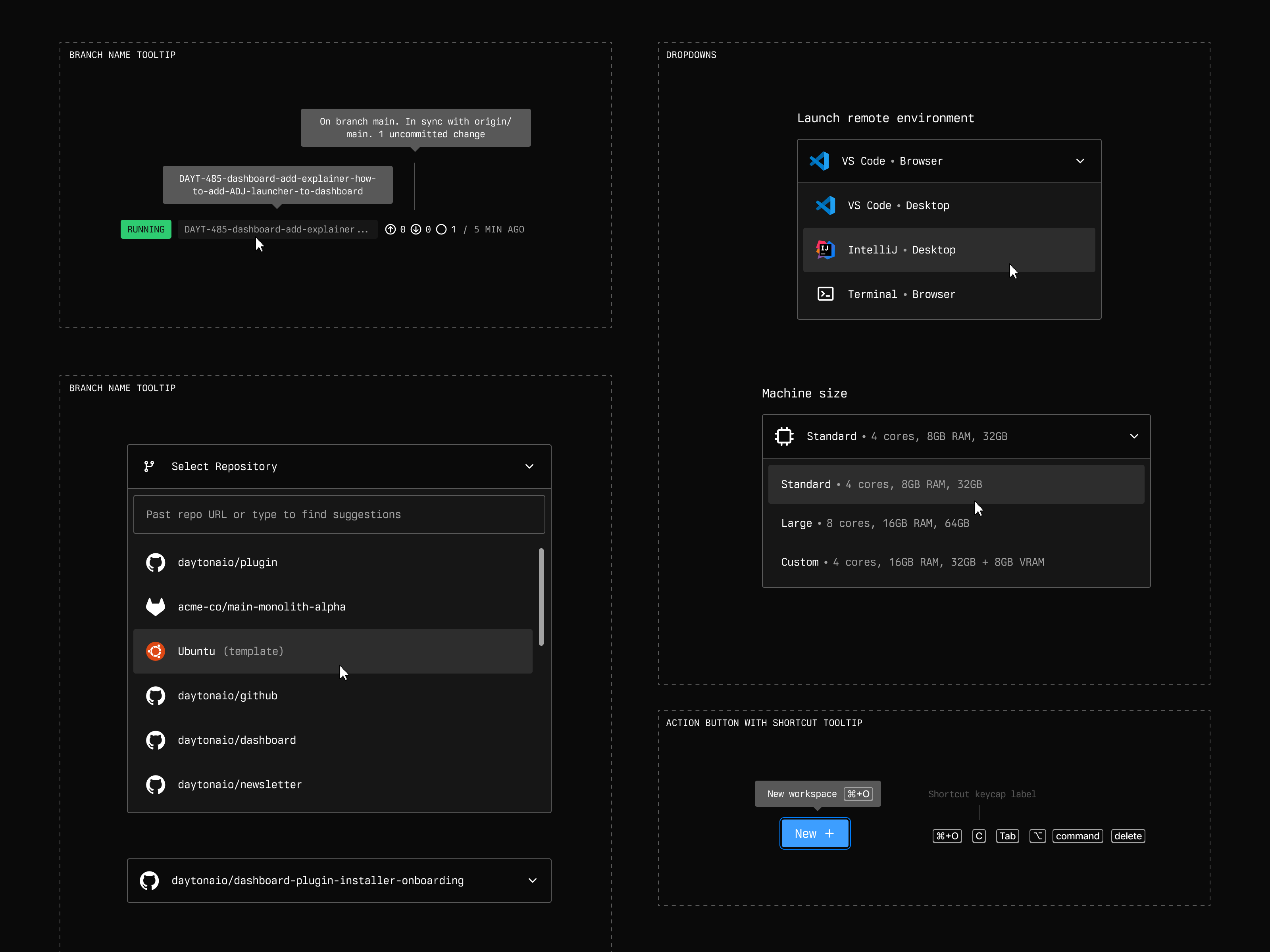 UI spec sheet app code dashboard developer product specifications styleguide ui