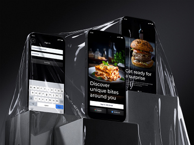 Savor the Experience: Food Delivery App Concept. app design conceptualdesign culinaryconcept culinaryjourney designfordelight elevatewithfoodapp explorefoodapp food app food delivery fooddeliveryexperience graphic design mordern design phonemockup sign in ui