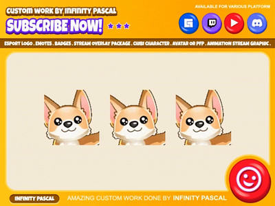 🐕🐶Custom Chibi Dog Salute Animated🐕🐩 animation chibi art chibi style custom design custom emotes twitch design designer discord emotes dog facebook emotes graphic design illustration illustrator logo loyalty badges twitch emotes twitchemotes youtube emotes