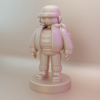 Mini Figure Special Agent - 3D Cartoon 3d 3d modeling action figure agent cartoon figure mini simple