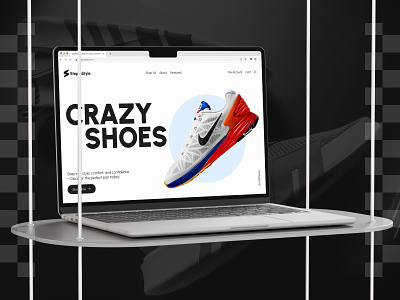 StepInStyle - Shoes Website adidas creative e commerce ecommerce ecommerce website footwear home page homepage nike nike running online shop online shopping puma shoe website shoes store shop shopping website sneakers store web design