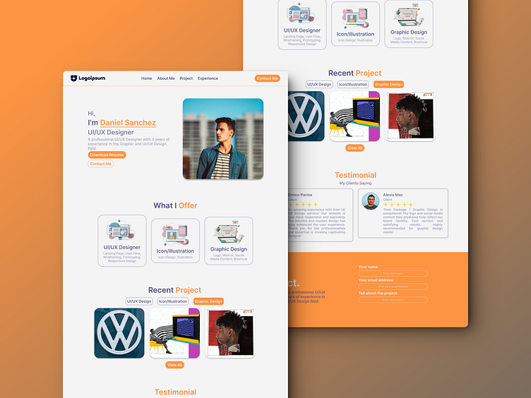Personal Portfolio - Landing Page by Putra Dwi Kurniawan on Dribbble