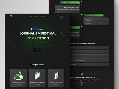 Journalist Competition Website branding design landing page ui ui design uiux uiuxdesign ux ux design website