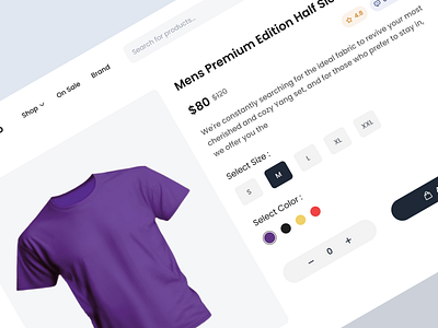 E-Commerce Product Detail Page e commerce figma minimal design product detail ui ui ux