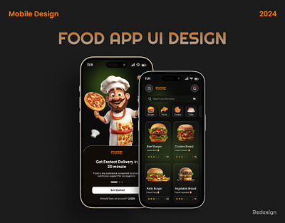 Food App UI Design animation app branding design food graphic design illustration logo motion graphics ui ux vector