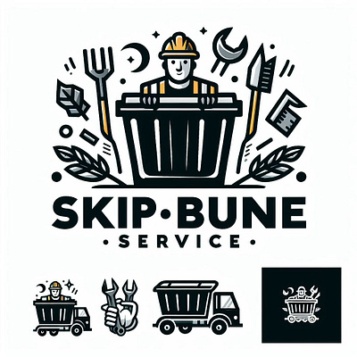 Skip Bin Company Logo Idea design graphic design photoshop