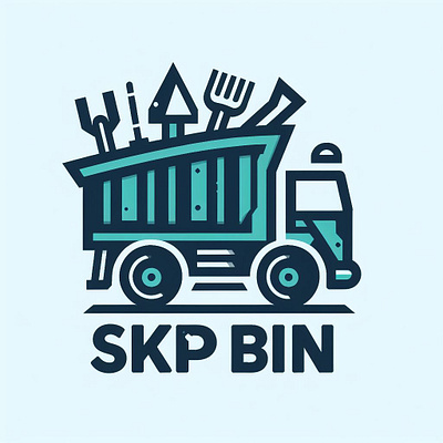 Skip Bin Company Logo Idea graphic design illustration logo photoshop