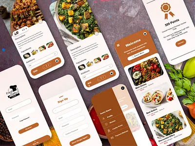 Food Ordering app development branding designing mobile app ui user interface