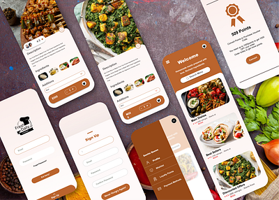 Food Ordering app development branding designing mobile app ui user interface