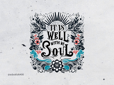 It is well with my soul Illustration (Unused Concept) design conceot graphic design illustration illustration design logo design sketch t shirt design vintage drawing