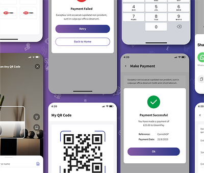 Gleampay (QR-Based Payment Application) app development branding mobile app product design product development ui uiux