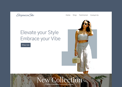 Female Fashion Webpage - UI branding graphic design logo ui