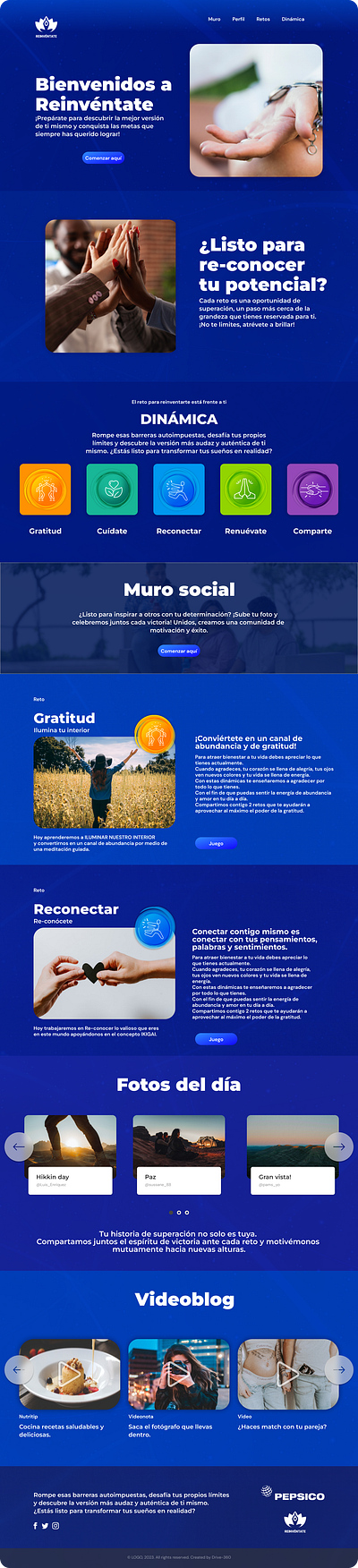 Landing page ui