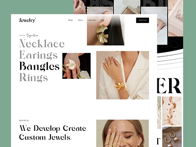 Jewelry - Landing Page Design animation beauty branding e commerce fashion fashion logo jewelry jewelry landing page jewelry ui jewelry websiye landing page market motion graphics necklace online shop product ui uidesign ux website