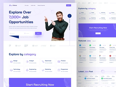 Jobs landing page 3d animation branding design illustration jobs landing page jobs page design landing page motion graphics ui uiux ux web website