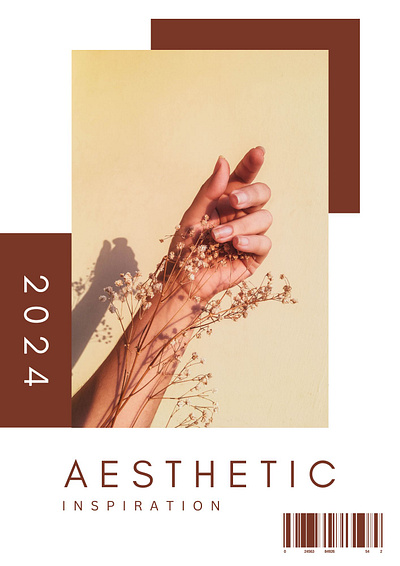 Aesthetic Magazine Cover branding design graphic design illustration instagram post minimal typography vector