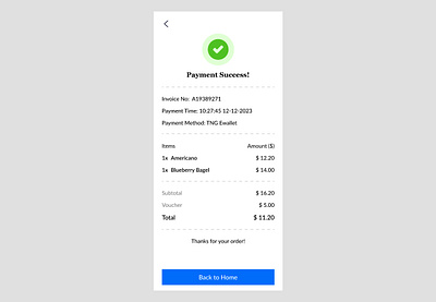 Daily UI #017 - Purchase Receipt dailyui dailyui17 dailyuichallenge paymentsuccess purchase purchase receipt receipt ui