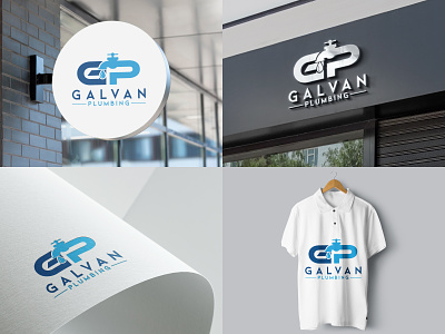 Galvan Plumbing Logo Design. brand identity branding business logo design graphic design illustration logo plumb logo plumber and plumbing logo plumber logo plumbibg service logo plumbing company logo plumbing logo plumbing logo design plumbing services logo ui ux vector