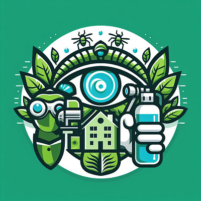 Pest Control Logo Designed For Clients graphic design logo