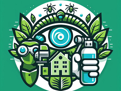 Pest Control Logo Designed For Clients graphic design logo