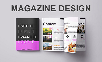 I will design a magazine for you ] advertising branding catalog company profile graphic design magazine design marketing product magazine