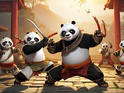 Kung Fu Panda Collection NFT design minimal motion graphics nft